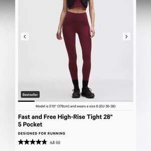 Women's High-Rise Tight Leggings - Berry Pink